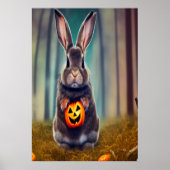 Ein Kaninchen im Wald | AI Art Poster (Vorne)