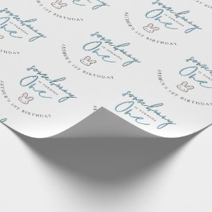 Ein Kaninchen wird Eins 1. Geburtstagsfeier Geschenkpapier
