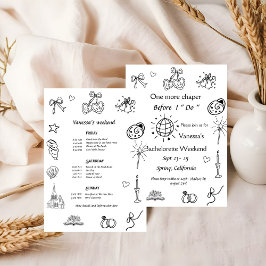Ein Kapitel vor dem Kapellbuch Bachelorette Einladung