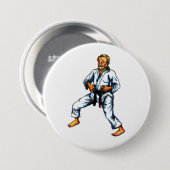 ein Karate-Kämpfer, der Atemübungen in Button (Vorne & Hinten)