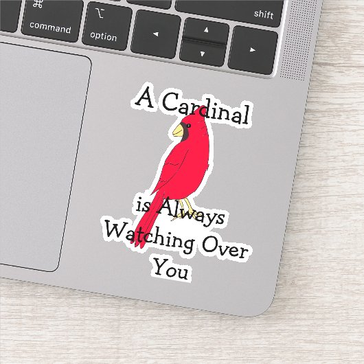 Ein Kardinal beobachtet dich immer. Aufkleber (Detail)