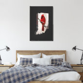 Ein Kardinal in der Form von Indiana Leinwanddruck (Insitu (Schlafzimmer))