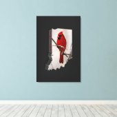 Ein Kardinal in der Form von Indiana Leinwanddruck (Insitu (Holzboden))