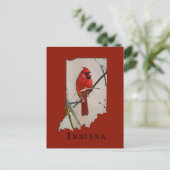 Ein Kardinal in der Form von Indiana Postkarte (Stehend Vorderseite)