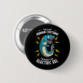 Ein Karikatur-Blauaal Button (Vorne & Hinten)