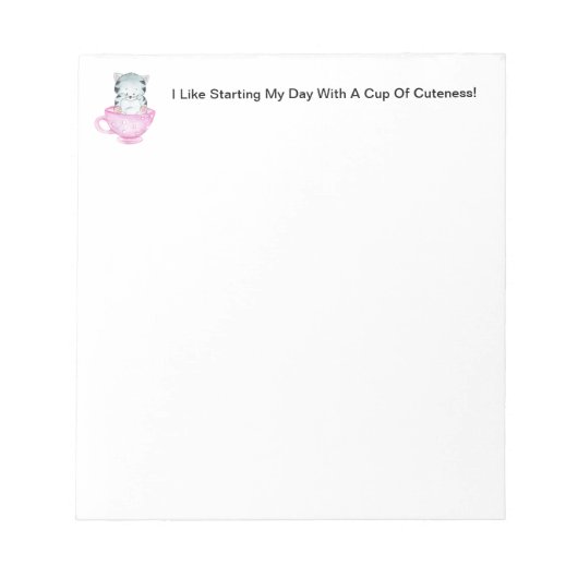 Ein Kätzchen der Weitsicht Notizblock (Vorderseite)