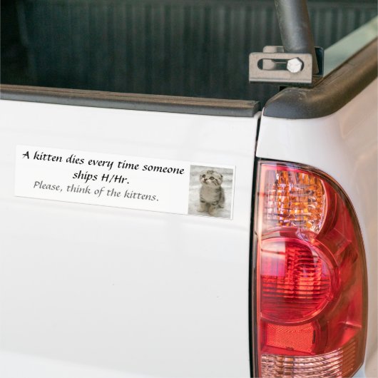 Ein Kätzchen stirbt… Autoaufkleber (Auf Lkw)