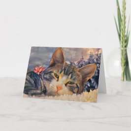 Ein Kätzchen Weihnachten Karte