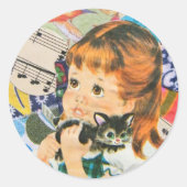 Ein Katzeneigentümergebet Runder Aufkleber (Vorderseite)