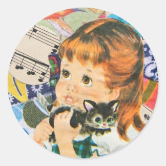 Ein Katzeneigentümergebet Runder Aufkleber