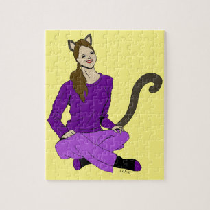 ein Katzenmädchen Puzzle