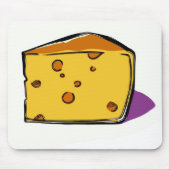 Ein-Keil-von-gelb-Käse-mit-Loch-Pop-Kunst Mousepad (Vorne)