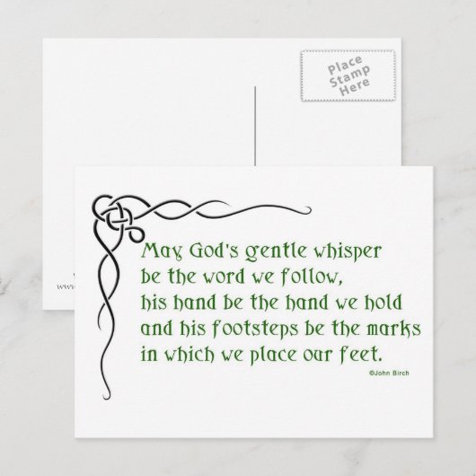 Ein keltischer Segen Postkarte (Vorne/Hinten)