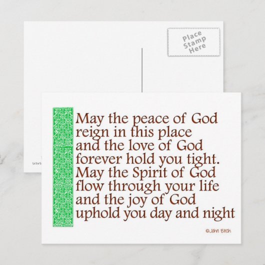 Ein keltischer Segen Postkarte (Vorne/Hinten)