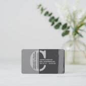 Ein Kennzeichen mutigen Buchstaben C machen mit Visitenkarte (Stehend Vorderseite)