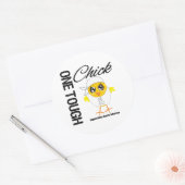 Ein Kick-Bone-Krebs-Krieger Runder Aufkleber (Umschlag)