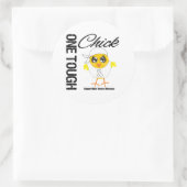 Ein Kick-Bone-Krebs-Krieger Runder Aufkleber (Tasche)