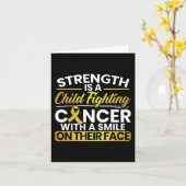 Ein Kind, das Krebs bekämpft, mit einem Lächeln au Karte (Gelbe Blume)