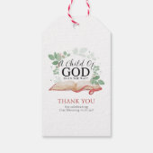 Ein Kind Gottes Baby Shower Geschenkanhänger (Rückseite)
