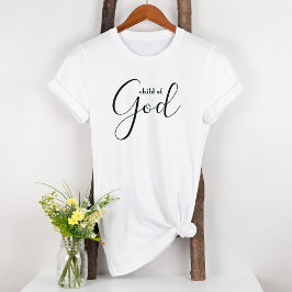 Ein Kind Gottes inspirierende Schwarz-weiße Frauen T-Shirt