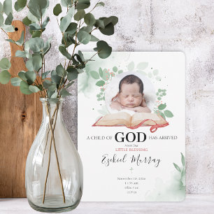 Ein Kind Gottes ist angekommen Geburtsanzeige Kart