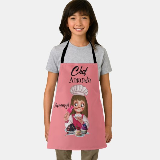 Ein Kind rosa Schürze (Insitu)