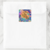 Ein Kind-Spaß Quadratischer Aufkleber (Tasche)