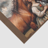 Ein Kind und ihr Pferd: eine Liebe Seidenpapier (Ausschnitt)