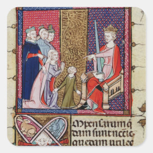 Ein Kind und ihre Mutter scheinen Quadratischer Aufkleber