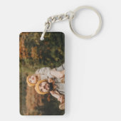 Ein Kind-Vater-Foto-Collage-Geschenk für Vater Schlüsselanhänger (Rückseite)