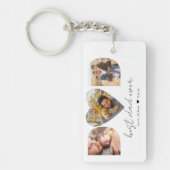 Ein Kind-Vater-Foto-Collage-Geschenk für Vater Schlüsselanhänger (Vorderseite)