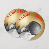 Ein Kind wird golden Weihnachtskarte Feiertagskarte (Vorne/Hinten)