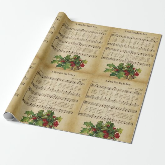 "EIN KIND WIRD HEUTE GEBOREN" GESCHENKPAPIER (Ungerollt)