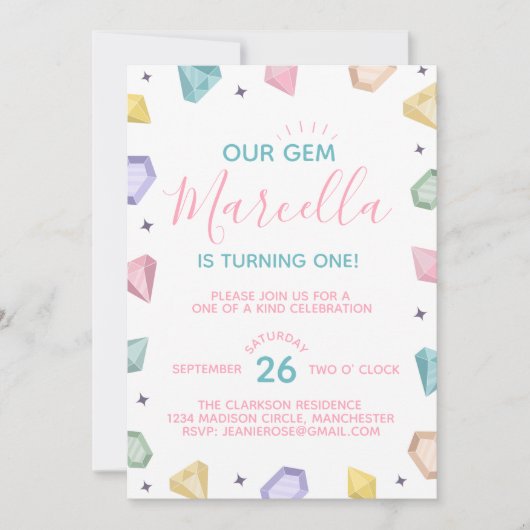 Ein Kind zum Geburtstag Einladung (Vorderseite)