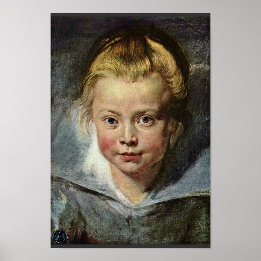 Ein Kinderkopf (Portrait von Clara Serena Rubens) Poster (Vorne)