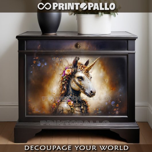 Ein Kinderkrieger mit Blume Seidenpapier