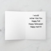EIN "KISS" FÜR HALLOWEEN/GLÜCKLICH MICH KARTE (Innenseite)