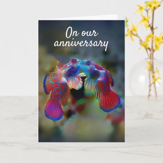 EIN KISS ODER ZWEI AUF UNSERER "ANNIVERSARY" KARTE (Gelbe Blume)