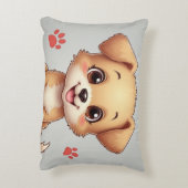 Ein Kissen mit Hund und Fußabdruck (Rückseite(Vertikal))