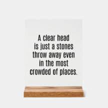 Ein klares Akryllisches Zeichen