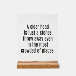 Ein klares Akryllisches Zeichen Acrylschild