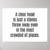 Ein klares Kopf-Poster Poster (Vorne)