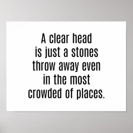 Ein klares Kopf-Poster Poster