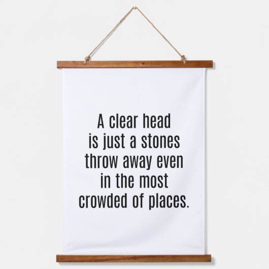 Ein klares Kopfholz-Wandband Wandteppich Mit Holzrahmen (Vorderseite)