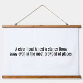 Ein klares Kopfholz-Wandband Wandteppich Mit Holzrahmen