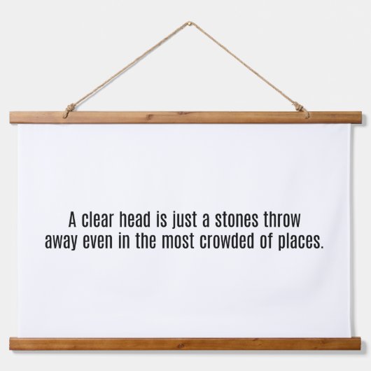 Ein klares Kopfholz-Wandband Wandteppich Mit Holzrahmen (Vorne)