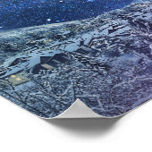 Ein klares Winternachtposter Poster (Ecke)