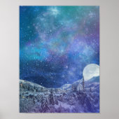 Ein klares Winternachtposter Poster (Vorne)