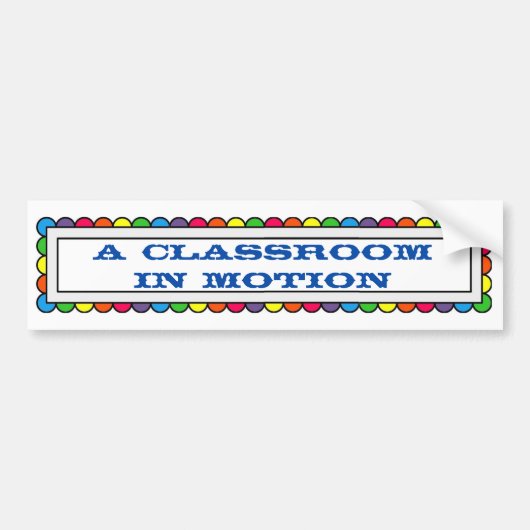 Ein Klassenzimmer in der Bewegung - Zeichen Autoaufkleber (Vorne)
