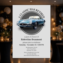 Ein Klassiker ist in Rente gegangen Blaue Auto-Ren